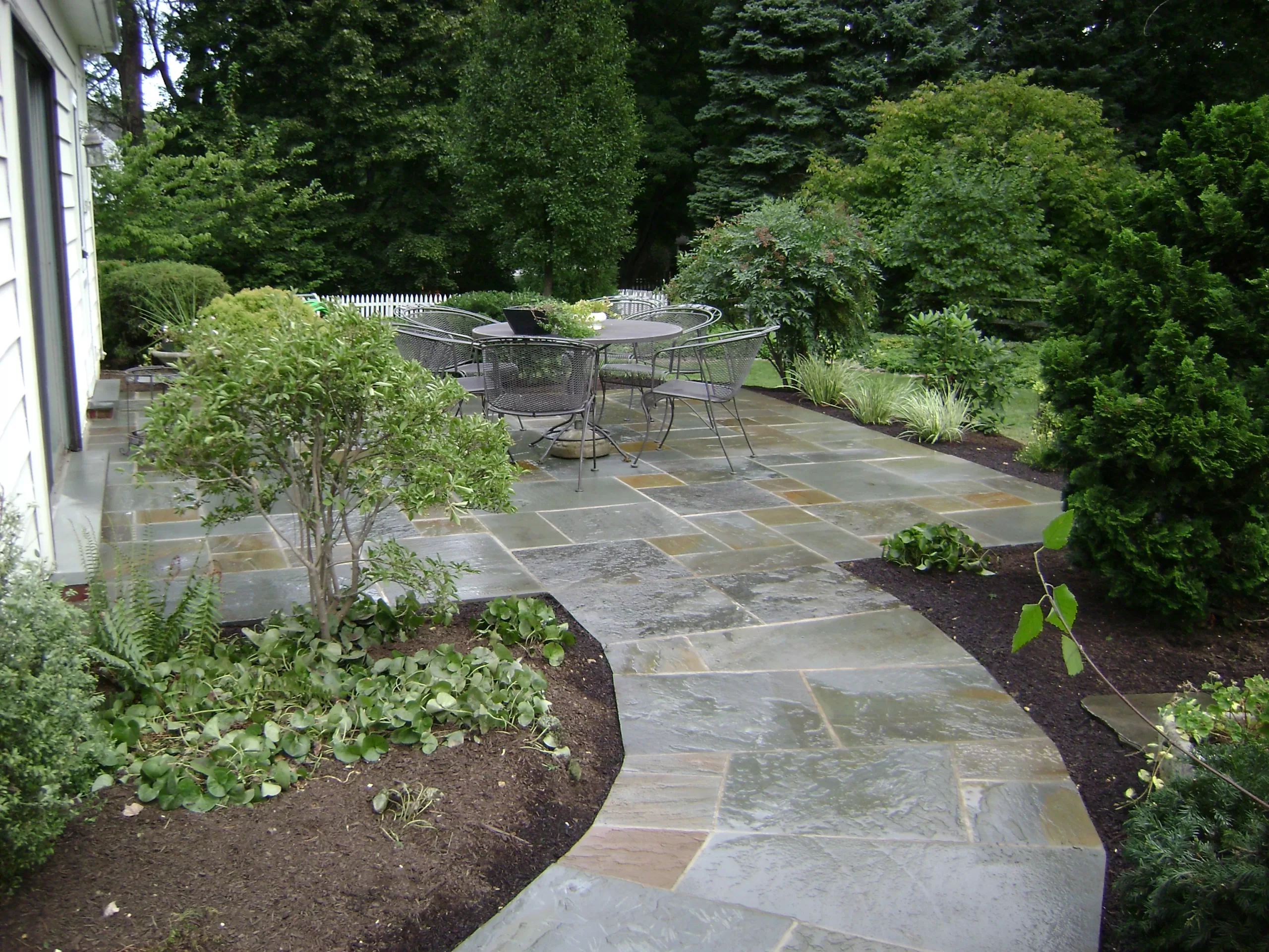 Patio flagstone patio and walkway
