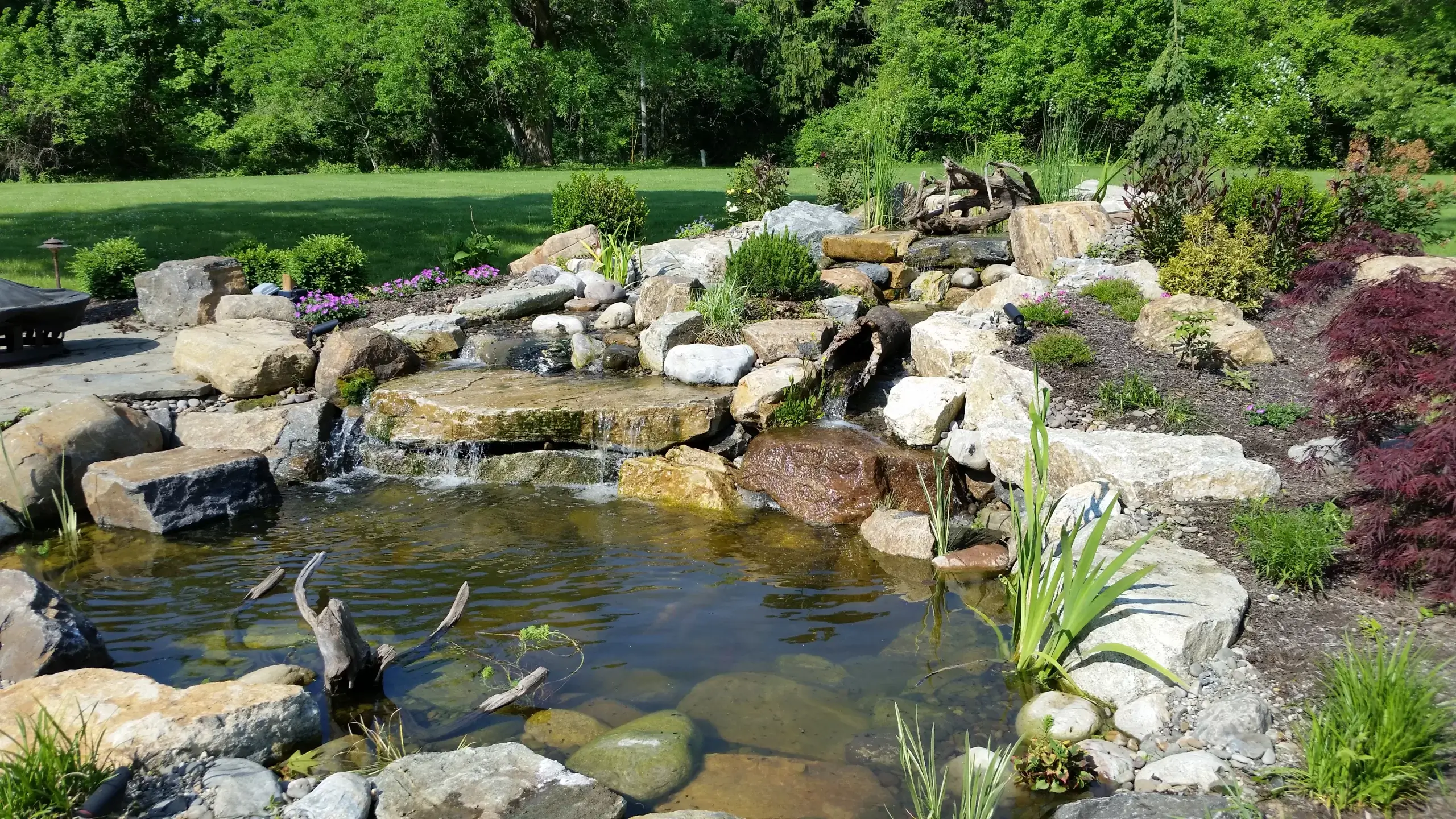 Natural Stone Pond Installation